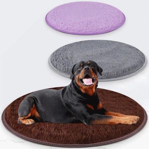 Coussin de lit pour chien, chiot, chat, niche, tapis en molleton de corail, couverture chaude et douce, lit rond pour chien, pour grands chiens, lavable 347E