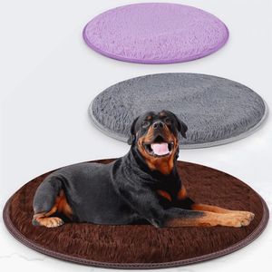 Coussin de lit pour chien, chiot, chat, chenil, tapis en molleton de corail, couverture chaude et douce, lit rond pour chien, pour grands chiens, lavable 237B