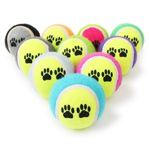 Hondentennisballen huisdier puppy spelen kauwen bal training rubber tennisbal speelgoed voor kleine middelgrote grote honden buitenshuis spelen 6,5 cm