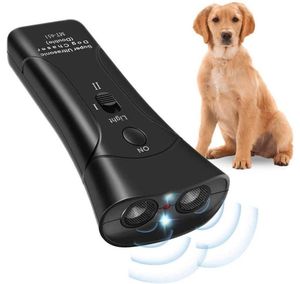 Pet Dog Repeller Anti Barking Stop Bark Training Device Trainer LED Ultrasoon 3 in 1 Anti Barking Ultrasonic6617699