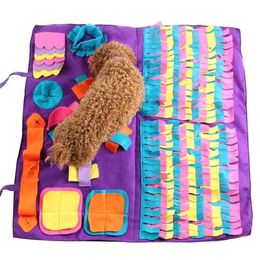 Pet Dog Sniffing Mat Interactive Play Toys voor verlichten Stress Puzzle Feeding Pad Training Deken LJ200918