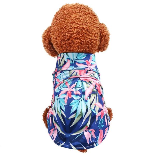 Pet Dog Summer Hawaiian Flower Shirt décontracté en section mince en section mince Vêtements Cool Cat Vest 240416