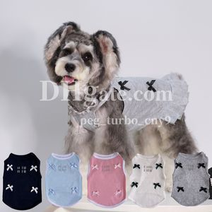 Huisdierhond zoete jurk ontwerper bowknot hondenband rok schnauzer pomeranian teddy pet puppy zomers katoenen vesten