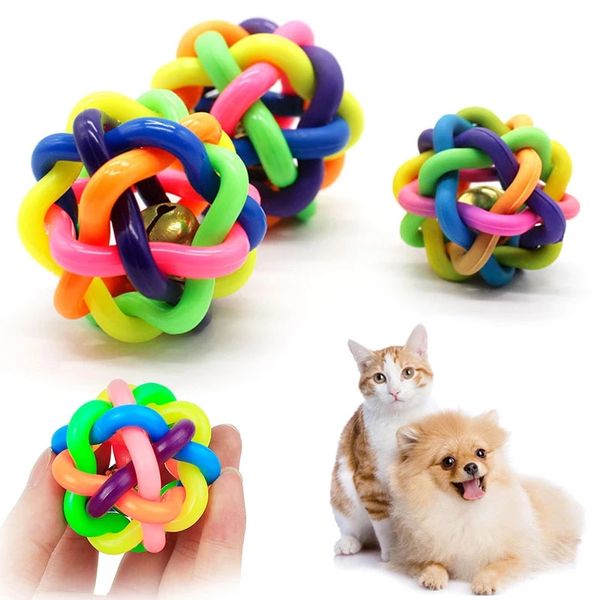 Jouet pour chien de compagnie balles en caoutchouc interactives chien chat chiot jouets à mâcher balle dents jouets à mâcher balles de nettoyage des dents nourriture chien accessoires