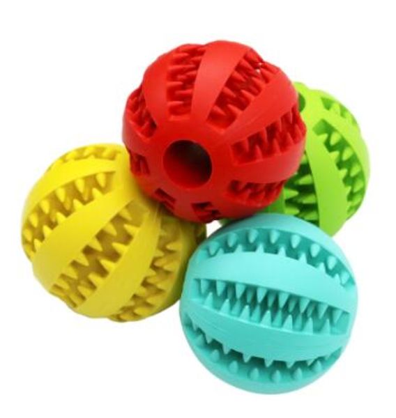 Jouet pour chien de compagnie balle en caoutchouc jouet Funning vert clair ABS jouets pour animaux de compagnie balle chien jouets à mâcher boules de nettoyage des dents de nourriture 4.8cm