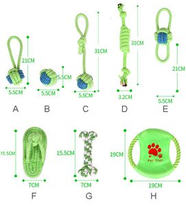 Pet Dog Toys Cotton Ball Puppy Chew Molar Toy Dents Clean Interactive Chewing Corde tressée durable Outil drôle JK2012XB