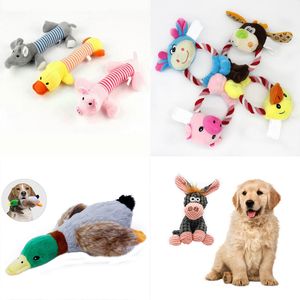 Hond Speelgoed Funny Gevulde Pluche Eend Varken Olifant Speelgoed Puppy Hond Squeak Sound Chew Toy Fit voor Alle Huisdier om Verwijdering Verveling