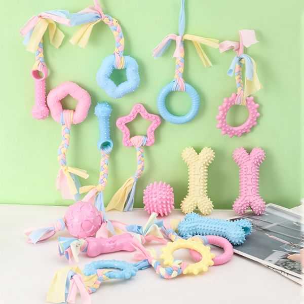 Jouets pour chiens de compagnie résistants aux morsures, molaires de chien, chiot, balle en caoutchouc, jeu pour l'entraînement des dents, plastique thermique, caoutchouc TPR