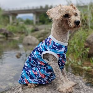 Gilet d'été pour chien, sweat-shirt d'été Falcon Schnauzer Corgi chiot imprimé Camouflage, t-shirt léger Transparent, vêtements pour animaux de compagnie