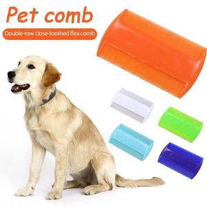 Peigne à puces pour chiens de compagnie Peignes à poux double face Fournitures de toilettage pour chiens Chats Anti-poux Vermifuge Peigne à noeud d'oeuf Accessoires pour chat