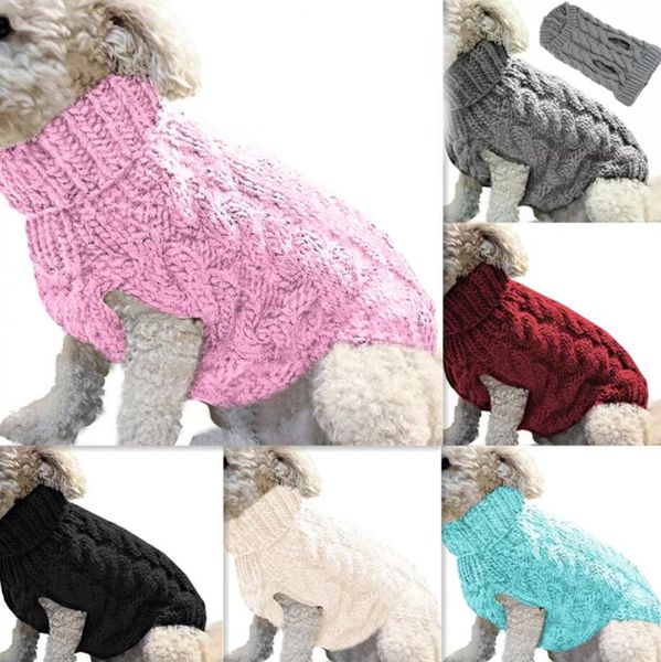 Suéteres para perros de compañía, ropa de invierno para perros, ropa para perros pequeños, suéter cálido, abrigo, traje para gatos, ropa, camiseta suave de lana para gatos, chaqueta
