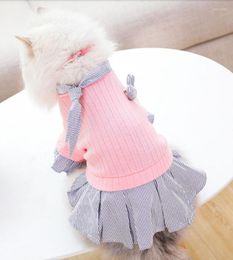 Vestido de mascota para perro pequeño pequeño rosa verde azul cachorros Animal gato tutú boda fiesta falda ropa disfraces