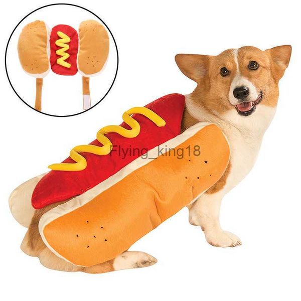 Costume de l'habillement pour animaux de compagnie Hot-dog en forme de teckel dckunsage Vêtements réglables drôles plus chauds pour chiot chien de chat habillé les fournitures hkd230812