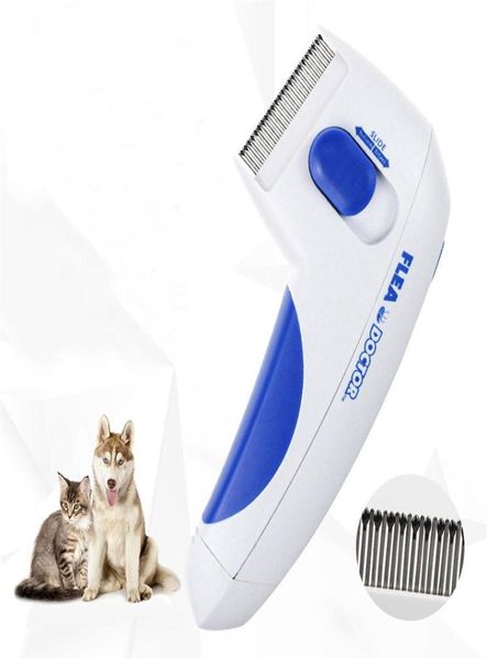 Pet Electric Flea Peigne Cat Dog Chog Pleas Tick Toomage Retross Tools Tools Cats Automatic Kill Lice Electric Head Brush