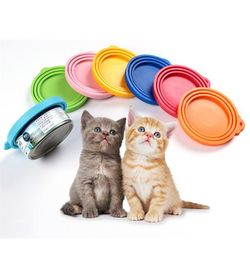 Les aliments pour animaux de compagnie peuvent couvrir les couvercles de silicone universel pour chiens pour chiens de chats qui s'adaptent à la plupart des tailles standard BPA JK2012XB6000058