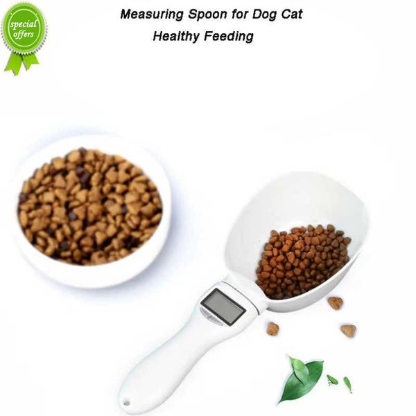 Échelle alimentaire pour animaux de compagnie outil de mesure électronique pour le bol d'alimentation du chat pour chiens Mesurer la cuillère échelle de cuisine affichage numérique 0-800g