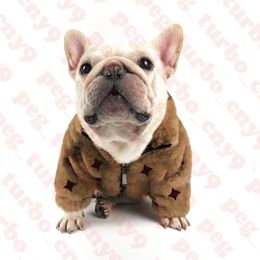 Manteau de fourrure pour animaux de compagnie veste chaude lettre imprimer animaux manteaux chien vêtements hiver derniers bouledogue chiens vêtements 278e