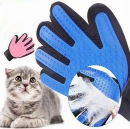 Gant pour animaux de compagnie Antibite gants de toilettage pour chiens Baignoire Nettoyer Massage Rélévoire de cheveux Brosse de chat CHEU