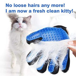 Pet Grooming Handschoen Hond Kat Siliconen Borstel Kam Schuur Haar Verwijderen Deshedding Handschoen Huisdier Hond Kat Dier Bad Reinigingshandschoen Massage Tool CHYL0244