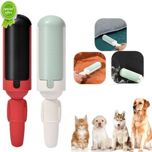 Brosse à poils collants pour animaux de compagnie, brosse électrostatique pour vêtements, poils de chat et de chien, autocollant, rouleau, nettoyeur de canapé pour enlever les poils flottants