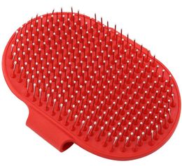 Brosse à épingles à pointe en caoutchouc à main pour animaux de compagnie pour chiens chats Kits de toilettage fournitures de perte de chien petits grands chiens brosse de bain pour chat