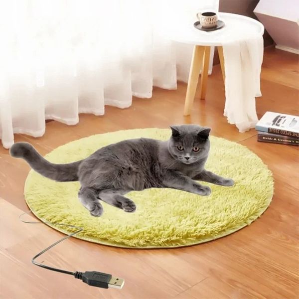 Coussins chauffants pour animaux de compagnie couvertures chauffantes intérieures ultra douces coussins chauffants électriques et protection contre la surchauffe pour chiens et chats 240131