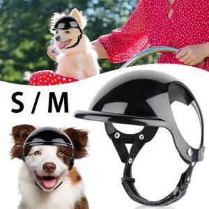 Helmets de mascotas Cat Cat Bicycle Motorcycle Sombrá con orejas y sombrero ajustable para mascotas para la protección de la cabeza de viaje 240418