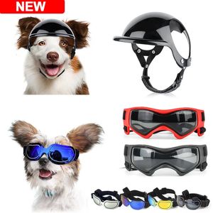 Casques pour animaux de compagnie Cat Cat Casque de moto avec des lunettes de soleil Chapeau de chien de sécurité pour la protection de la tête de la tête Fournitures pour animaux de compagnie 240418