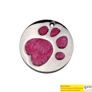 huisdier id tag dog cat voetafdrukken hond identiteit tags gulitter naam 25 mm diameter groothandel