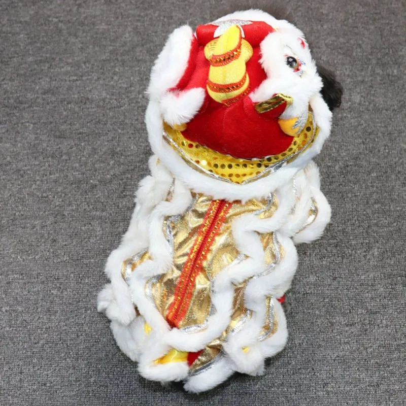 Pet leões dança traje cão traje jaqueta gato casaco roupas filhote de cachorro festival cosplay ano chinês roupas decoração outfit 240304
