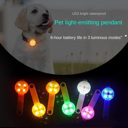 Animal de compagnie lumineux USB Rechargeable nuit chien Anti-perte pendentif Led point culminant Silicone chien étiquette collier ornement multifonctionnel