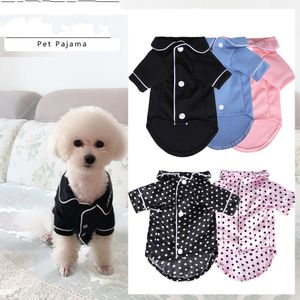 Huisdier pyjama's zomer hondenkleding knop honden shirts huisdieren slaapkleding 5 stijl geschikt voor teddy pomeraniaanse mode en comfortabel