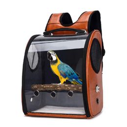 Pet Parrot Bird Carrier Travel Bag Ruimte Transparante Cover Rugzak Ademend Outdoor
