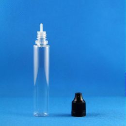 Bottiglie contagocce in plastica PET 100 PZ 30 ML Doppia prova Bottiglia altamente trasparente a prova di bambino Ladro Sicuro da spremere con capezzolo lungo Mjhrf Wcokd