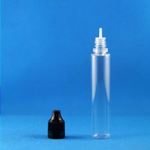 Bouteilles de compte-gouttes en plastique pour animaux de compagnie 100pcs 30 ml à double preuve de voleur d'enfant hautement transparent