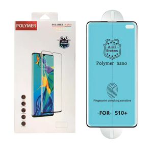 Film souple PET PMMA polymère Nona pour Samsung S21 S20 S10 S9 Noto 20 10 9 Plus Ultra Huawei Mate 30 40 P30 P40 1 + 7 1 + 8 Pro avec emballage de vente au détail