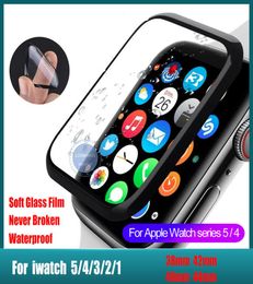 Protecteur d'écran étanche en PET PMMA, pour Apple Watch 5 4, Film en verre souple non trempé de 38MM 40MM 44MM 42MM pour Iwatch 457058186