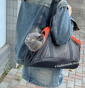 Draagbare draagtas voor huisdieren Waterdichte, ademende opvouwbare tas Kat Hond Draagtassen Uitgaande buitenreizen Huisdieren Katten Handtas