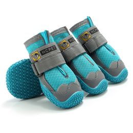 Chaussures de protection pour animaux de compagnie 4PcsSet chien pour grands chiens respirant professionnel extérieur antidérapant Durable randonnée semelle en caoutchouc tgud 230919