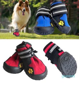 Huisdierbeschermende schoenen 4PCSset Sporthond voor grote honden Outdoor Regenlaarzen Antislip Puppy Running