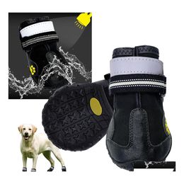Huisdier beschermende schoenen reflecterende honden sokken winter laarzen schoenen regen slijtage niet -slip anti skid slijtage voor middelgrote grote honden drop dhaim