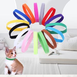 Pet Puppy Identiteit ID Collars Effen Kleur Verstelbare Katten Honden Kraag Kleine Dog Little Cat Identificeert Pets Mark Tool Supplies BH5286 WHLY