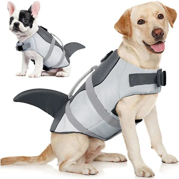 Pet Safety Life Life Chaqueta Anti-Crack Dog Chalk Chalk Vest con rescate Mango de seguridad Swimsuit 240411