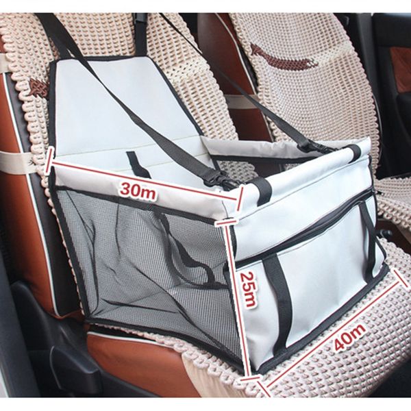 Asiento de seguridad para mascotas Perro Gato Transportador de coche Colchoneta de viaje Cachorro Bolso impermeable Bolsa de viaje Transpirable Malla lateral Bolsa segura Llevar casa 201130