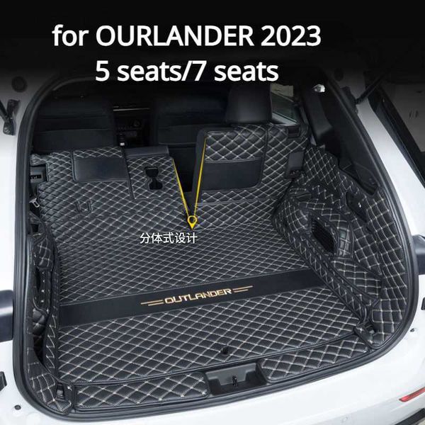 Housse de siège pour animaux de compagnie en cuir pour Mitsubishi Outlander PHEV 2023 tapis de coffre tapis pièces d'auto tapis de style étanche protéger HKD230706