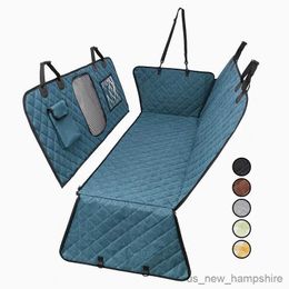 Funda de asiento para mascotas, funda para perro, asiento trasero, hamaca para perro, funda impermeable para asiento de coche para perro, asiento trasero con bolsillos para ventana