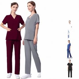 Pet Shop Uniforme chirurgical Toilettage pour animaux de compagnie Vêtements de travail doux et confortables Uniformes d'infirmière médicale Ensembles de gommages pour femmes Vêtements fins et légers t706 #