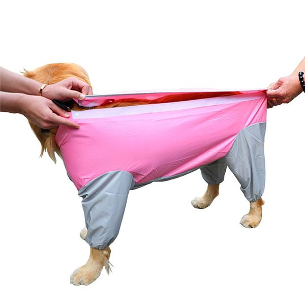 Pet Petit petit gros chien imperméable vêtements imperméables pour Big Dogs Combinaison Combinaison Combinaison Capuche Cloak Labrador Golden Retriever 201114