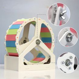 Pet Sport Wheel Hamster Disc Exercice Wheel avec stand rotatoire Jogging Wheel Hamster Running Funny Running Disc Toy 240509