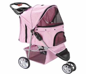 Poussette pour animaux de compagnie chat chien 3 roues marche Jogger voyage transporteur pliant 2607270